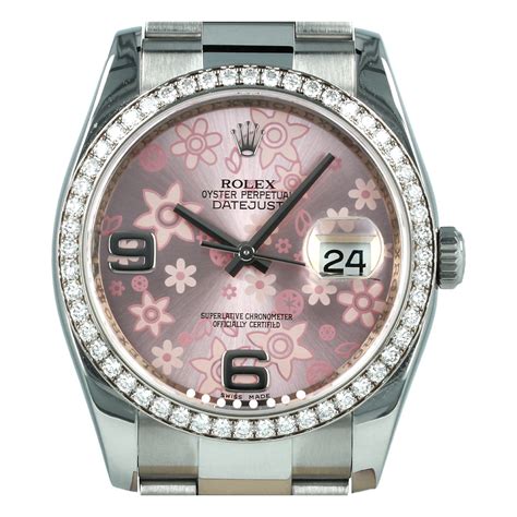 116244 rolex pink floral 36